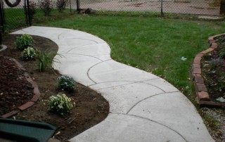 New Stamped Concrete Walkway