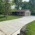 house with new driveway by d&g cement company