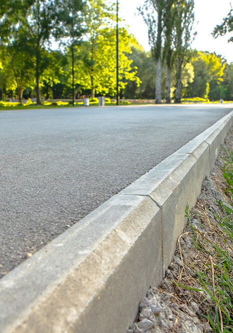 Heavy duty concrete parking surface and drainage curbs installed by D & G Cement Company in Livonia MI