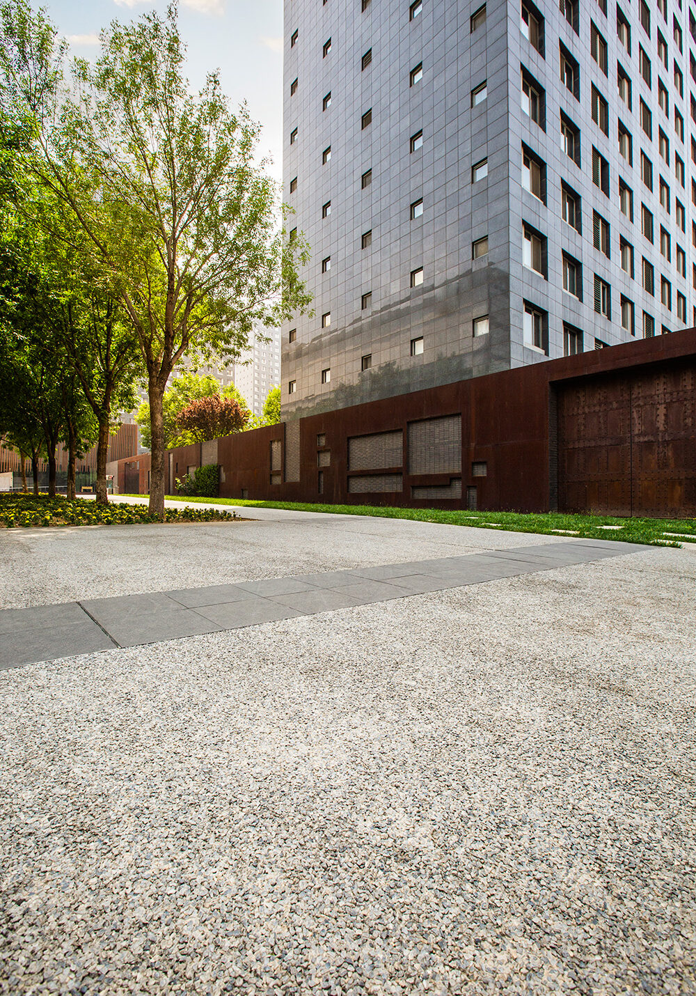 Durable textured decorative concrete pavement completed by D & G Cement Company in Novi MI